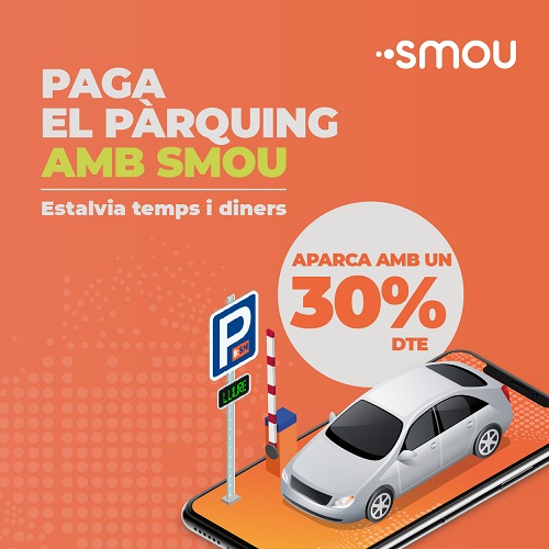 When parking, use smou to pay €1.10 less per hour