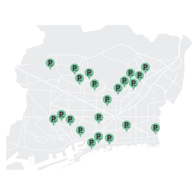 En quins aparcaments està disponible?